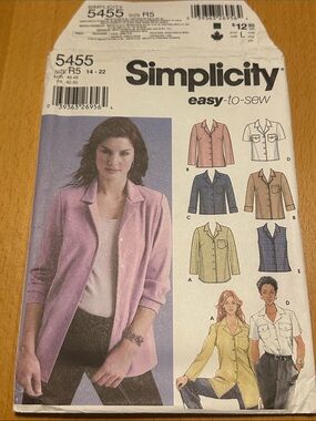 New uncut sewing pattern Simplicity 5455 women’s shirts